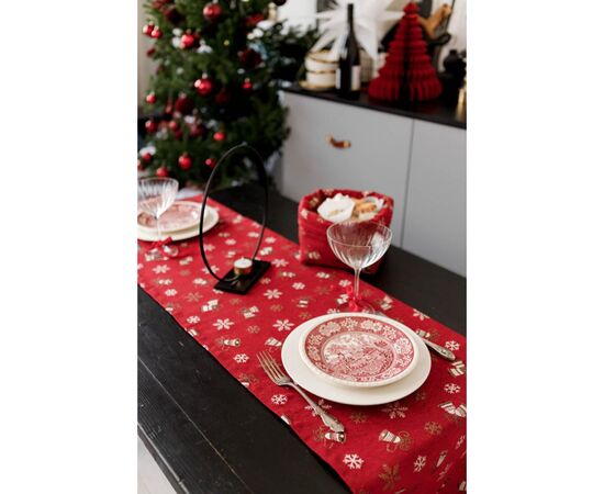 Дорожка на стол Прованс Колокольчики на красном 40 х 140 см (036822), изображение 3 Дорожка на стол Прованс Колокольчики на красном 40 х 140 см (036822), изображение 3