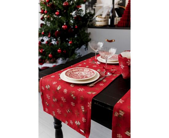 Дорожка на стол Прованс Колокольчики на красном 40 х 140 см (036822), изображение 6 Дорожка на стол Прованс Колокольчики на красном 40 х 140 см (036822), изображение 6