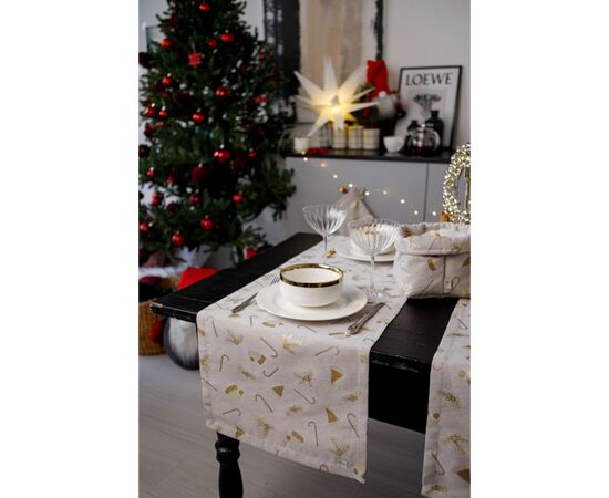 Дорожка на стол Прованс Шапочки на бежевом 40х140 см (036818), изображение 4 Дорожка на стол Прованс Шапочки на бежевом 40х140 см (036818), изображение 4