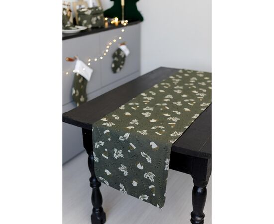 Дорожка на стол Прованс Шапочки на зеленом 40х140 см (036820), изображение 3 Дорожка на стол Прованс Шапочки на зеленом 40х140 см (036820), изображение 3