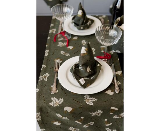 Дорожка на стол Прованс Шапочки на зеленом 40х140 см (036820), изображение 4 Дорожка на стол Прованс Шапочки на зеленом 40х140 см (036820), изображение 4