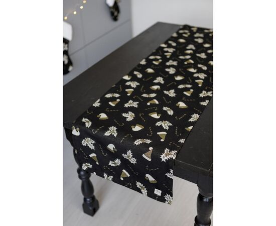 Дорожка на стол Прованс Шапочки на черном 40х180 см (036446), изображение 2 Дорожка на стол Прованс Шапочки на черном 40х180 см (036446), изображение 2