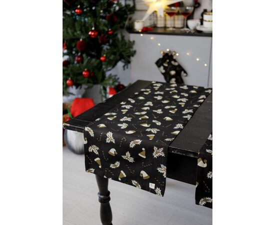 Дорожка на стол Прованс Шапочки на черном 40х180 см (036446), изображение 6 Дорожка на стол Прованс Шапочки на черном 40х180 см (036446), изображение 6