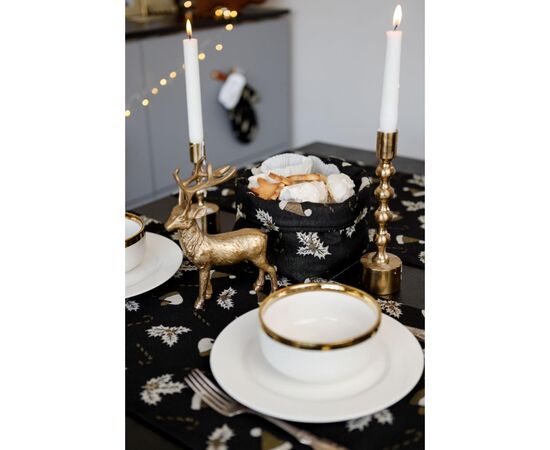 Дорожка на стол Прованс Шапочки на черном 40х180 см (036446), изображение 8 Дорожка на стол Прованс Шапочки на черном 40х180 см (036446), изображение 8