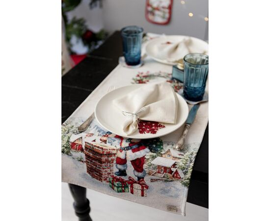 Дорожка на стол Прованс гобеленовая с велюром Снежная зима 35х100 см (036438), изображение 12 Дорожка на стол Прованс гобеленовая с велюром Снежная зима 35х100 см (036438), изображение 12
