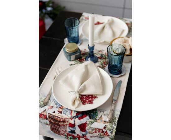 Дорожка на стол Прованс гобеленовая с велюром Снежная зима 35х100 см (036438), изображение 5 Дорожка на стол Прованс гобеленовая с велюром Снежная зима 35х100 см (036438), изображение 5