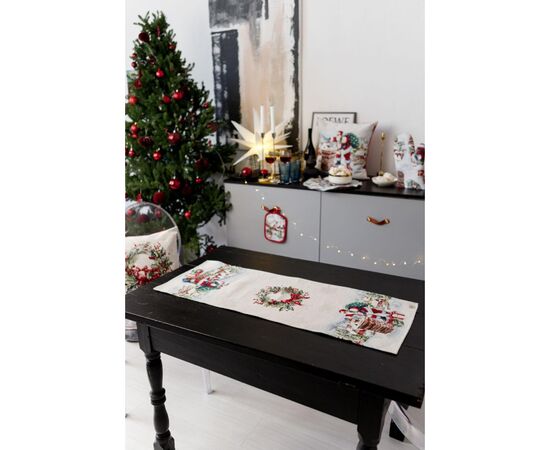 Дорожка на стол Прованс гобеленовая с велюром Снежная зима 35х100 см (036438), изображение 8 Дорожка на стол Прованс гобеленовая с велюром Снежная зима 35х100 см (036438), изображение 8