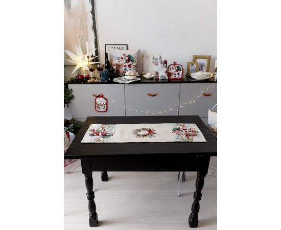 Дорожка на стол Прованс гобеленовая с велюром Снежная зима 40х140 см (036431), изображение 10 Дорожка на стол Прованс гобеленовая с велюром Снежная зима 40х140 см (036431), изображение 10