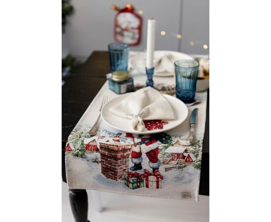 Дорожка на стол Прованс гобеленовая с велюром Снежная зима 40х140 см (036431), изображение 4 Дорожка на стол Прованс гобеленовая с велюром Снежная зима 40х140 см (036431), изображение 4