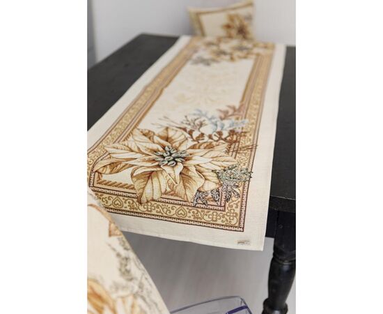 Дорожка на стол Прованс гобеленовая Золотой праздник 40х140 см (036307), изображение 3 Дорожка на стол Прованс гобеленовая Золотой праздник 40х140 см (036307), изображение 3