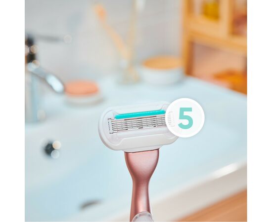 Бритва Gillette Venus Extra Smooth Sensitive RoseGold с 1 сменным картриджем (7702018517886), изображение 4 Бритва Gillette Venus Extra Smooth Sensitive RoseGold с 1 сменным картриджем (7702018517886), изображение 4