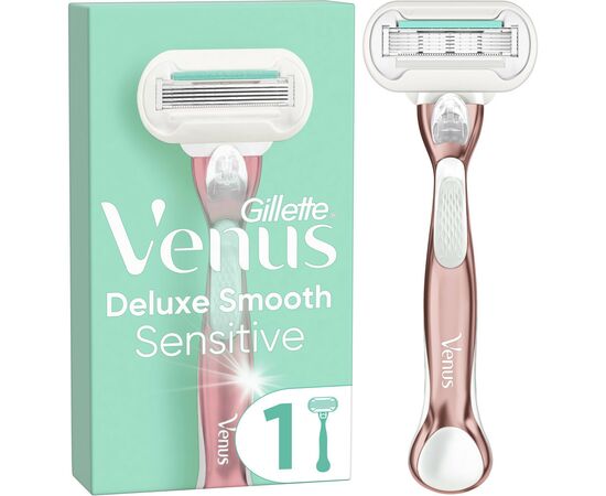 Бритва Gillette Venus Extra Smooth Sensitive RoseGold з 1 змінним картриджем (7702018517886)