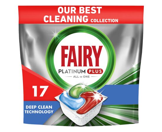 Таблетки для посудомоечных машин Fairy Platinum Plus All in One Fresh Herbal Breeze 17 шт. (8006540728772)