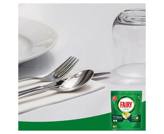 Таблетки для посудомоечных машин Fairy Original All in One Lemon 27 шт. (8006540726891), изображение 3 Таблетки для посудомоечных машин Fairy Original All in One Lemon 27 шт. (8006540726891), изображение 3