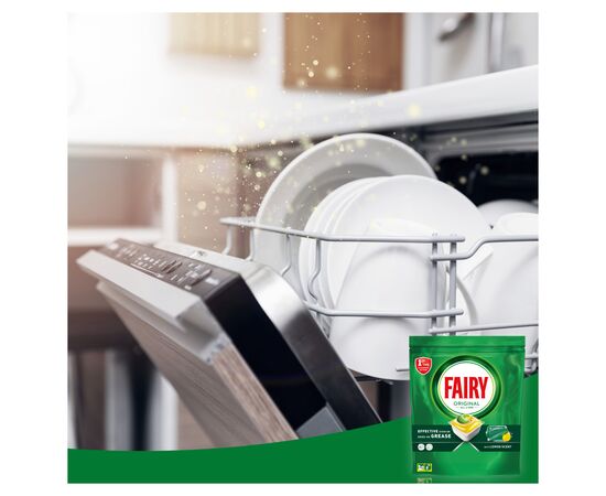 Таблетки для посудомоечных машин Fairy Original All in One Lemon 27 шт. (8006540726891), изображение 7 Таблетки для посудомоечных машин Fairy Original All in One Lemon 27 шт. (8006540726891), изображение 7