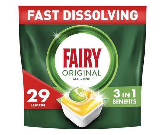 Таблетки для посудомоечных машин Fairy Original All in One Lemon 27 шт. (8006540726891)