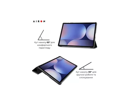 Чехол для планшета AirOn Premium Samsung Galaxy tab S10 Plus 12.4 2024 + film Black (4822356758483), изображение 4 Чехол для планшета AirOn Premium Samsung Galaxy tab S10 Plus 12.4 2024 + film Black (4822356758483), изображение 4