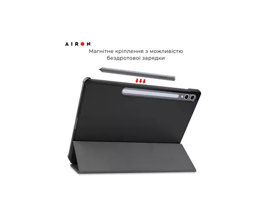 Чехол для планшета AirOn Premium Samsung Galaxy tab S10 Plus 12.4 2024 + film Black (4822356758483), изображение 5 Чехол для планшета AirOn Premium Samsung Galaxy tab S10 Plus 12.4 2024 + film Black (4822356758483), изображение 5