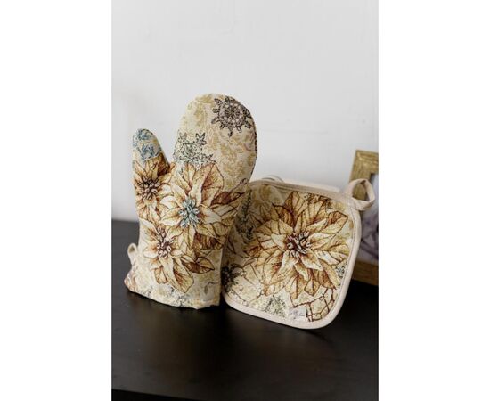 Кухонная прихватка Прованс гобеленовая Золотой праздник 20х20 см (037829), изображение 3 Кухонная прихватка Прованс гобеленовая Золотой праздник 20х20 см (037829), изображение 3