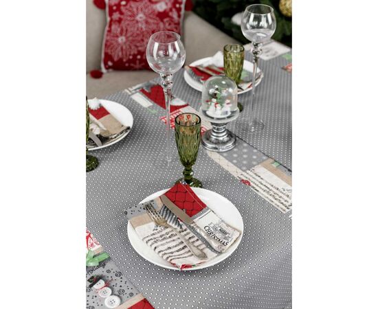 Дорожка на стол Прованс Merry Christmas серая 40x140 см (031480), изображение 4 Дорожка на стол Прованс Merry Christmas серая 40x140 см (031480), изображение 4
