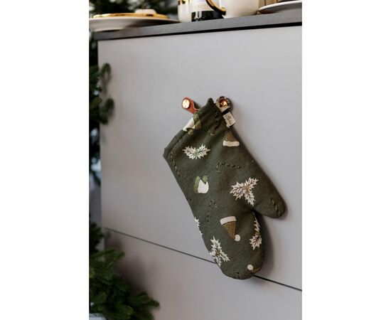 Кухонная прихватка Прованс Рукавица Шапочки на зеленом (036844), изображение 3