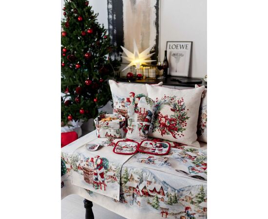 Кухонная прихватка Прованс Рукавица гобеленовая с велюром Снежная зима 32х16 см (037841), изображение 6 Кухонная прихватка Прованс Рукавица гобеленовая с велюром Снежная зима 32х16 см (037841), изображение 6