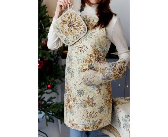 Кухонная прихватка Прованс Рукавица гобеленовая Золотой праздник 32х16 см (037831), изображение 2 Кухонная прихватка Прованс Рукавица гобеленовая Золотой праздник 32х16 см (037831), изображение 2