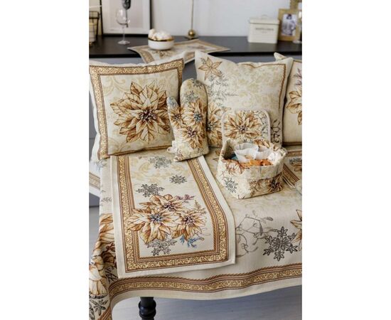 Кухонная прихватка Прованс Рукавица гобеленовая Золотой праздник 32х16 см (037831), изображение 4 Кухонная прихватка Прованс Рукавица гобеленовая Золотой праздник 32х16 см (037831), изображение 4