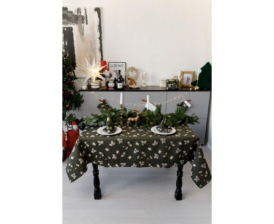 Скатерть Прованс Шапочки на зеленом 136х136 см (036854), изображение 4 Скатерть Прованс Шапочки на зеленом 136х136 см (036854), изображение 4