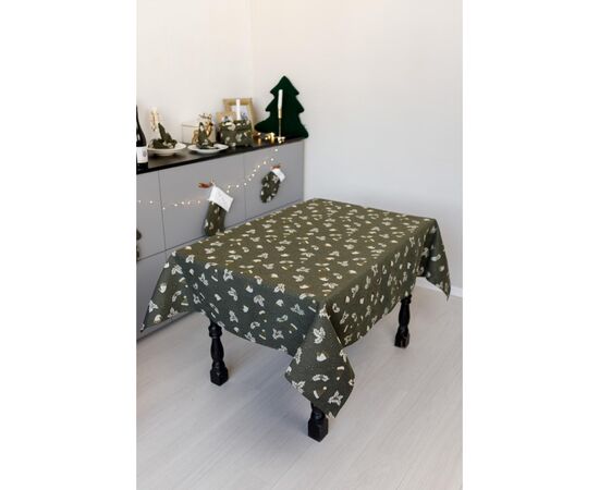 Скатерть Прованс Шапочки на зеленом 136х136 см (036854), изображение 6 Скатерть Прованс Шапочки на зеленом 136х136 см (036854), изображение 6