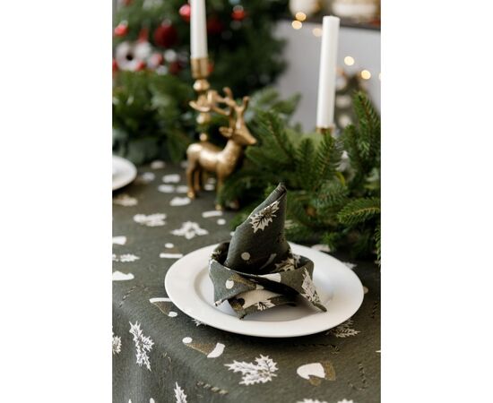 Скатерть Прованс Шапочки на зеленом 136х136 см (036854), изображение 9 Скатерть Прованс Шапочки на зеленом 136х136 см (036854), изображение 9