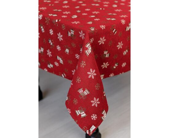 Скатертина Прованс Дзвіночки на червоному 136х180 см (036860), зображення 2 Скатертина Прованс Дзвіночки на червоному 136х180 см (036860), зображення 2
