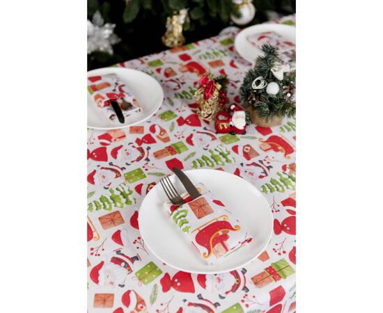Салфетка на стол Прованс Санта на белом 40х40 см (035752), изображение 4 Салфетка на стол Прованс Санта на белом 40х40 см (035752), изображение 4