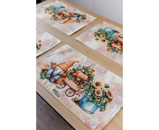 Салфетка на стол Прованс гобеленовая Тыквенные гномы 30х50 см (036238), изображение 4 Салфетка на стол Прованс гобеленовая Тыквенные гномы 30х50 см (036238), изображение 4