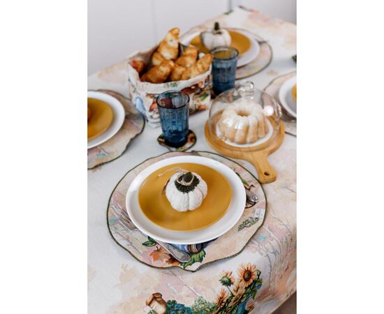 Салфетка на стол Прованс гобеленовая Тыквенные гномы D 35см (036240), изображение 3 Салфетка на стол Прованс гобеленовая Тыквенные гномы D 35см (036240), изображение 3