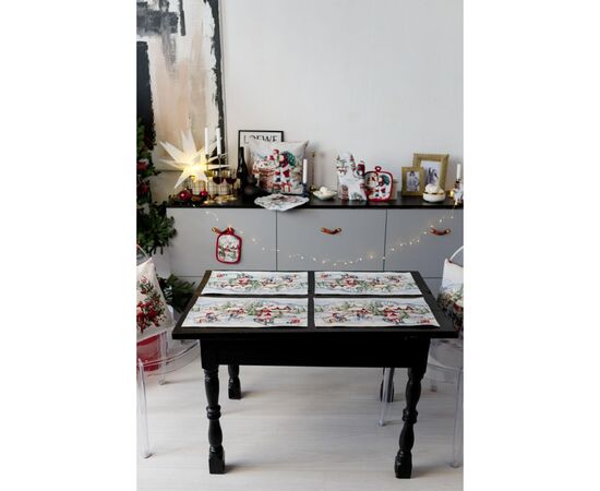 Салфетка на стол Прованс гобеленовая с велюром Снежная зима 30х50 см (036440), изображение 10 Салфетка на стол Прованс гобеленовая с велюром Снежная зима 30х50 см (036440), изображение 10