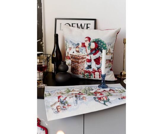 Салфетка на стол Прованс гобеленовая с велюром Снежная зима 30х50 см (036440), изображение 2 Салфетка на стол Прованс гобеленовая с велюром Снежная зима 30х50 см (036440), изображение 2