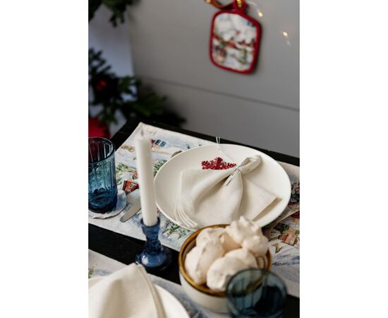 Салфетка на стол Прованс гобеленовая с велюром Снежная зима 30х50 см (036440), изображение 6 Салфетка на стол Прованс гобеленовая с велюром Снежная зима 30х50 см (036440), изображение 6