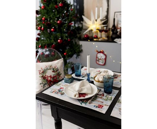 Салфетка на стол Прованс гобеленовая с велюром Снежная зима 30х50 см (036440), изображение 9 Салфетка на стол Прованс гобеленовая с велюром Снежная зима 30х50 см (036440), изображение 9