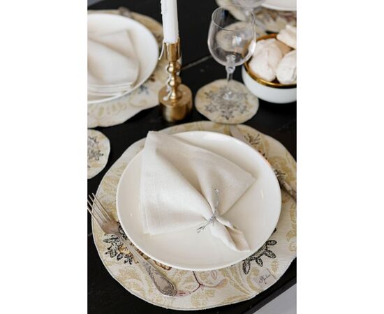 Салфетка на стол Прованс гобеленовая Золотой праздник D 35см (036313), изображение 10 Салфетка на стол Прованс гобеленовая Золотой праздник D 35см (036313), изображение 10