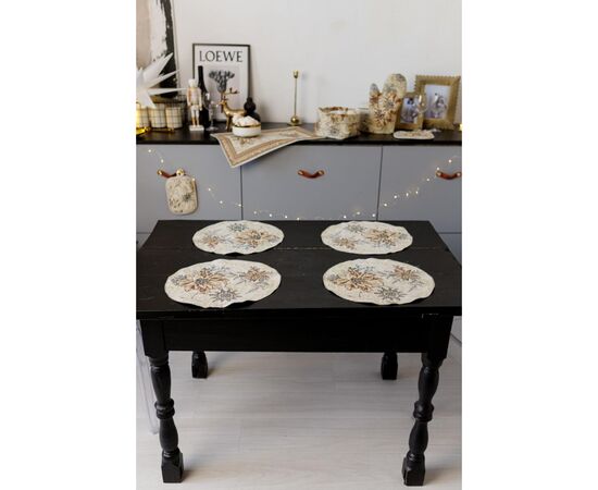 Салфетка на стол Прованс гобеленовая Золотой праздник D 35см (036313), изображение 3 Салфетка на стол Прованс гобеленовая Золотой праздник D 35см (036313), изображение 3