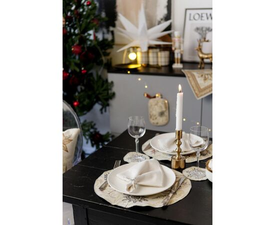 Салфетка на стол Прованс гобеленовая Золотой праздник D 35см (036313), изображение 6 Салфетка на стол Прованс гобеленовая Золотой праздник D 35см (036313), изображение 6