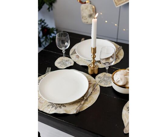 Салфетка на стол Прованс гобеленовая Золотой праздник D 35см (036313), изображение 9 Салфетка на стол Прованс гобеленовая Золотой праздник D 35см (036313), изображение 9