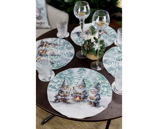 Салфетка на стол Прованс гобеленовая Сказочные гномы D 35 см (038429), изображение 8 Салфетка на стол Прованс гобеленовая Сказочные гномы D 35 см (038429), изображение 8