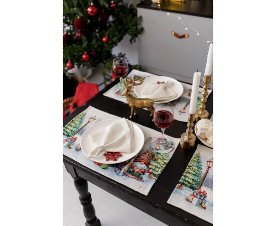 Салфетка на стол Прованс гобеленовая Рождественский костер 30х50 см (036427), изображение 4 Салфетка на стол Прованс гобеленовая Рождественский костер 30х50 см (036427), изображение 4