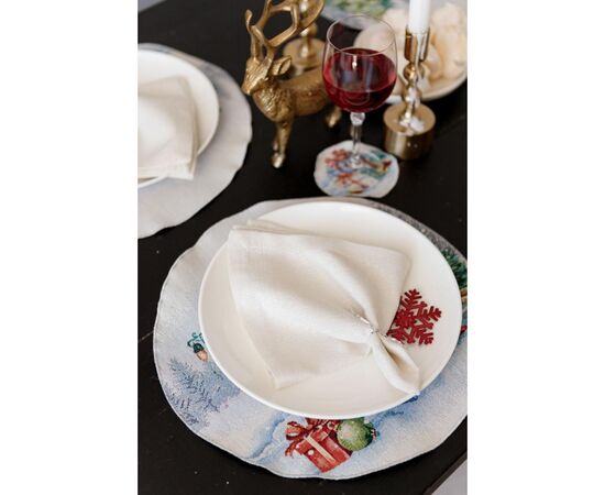 Салфетка на стол Прованс гобеленовая Рождественский костер D 35 см (036429), изображение 6 Салфетка на стол Прованс гобеленовая Рождественский костер D 35 см (036429), изображение 6