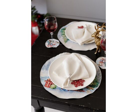Салфетка на стол Прованс гобеленовая Рождественский костер D 35 см (036429), изображение 7 Салфетка на стол Прованс гобеленовая Рождественский костер D 35 см (036429), изображение 7