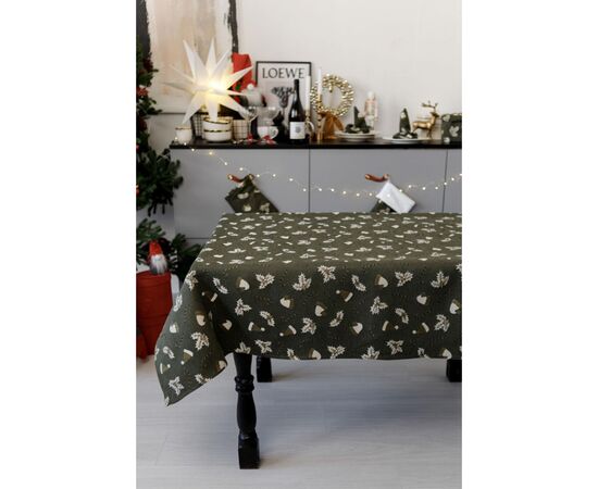 Скатерть Прованс Шапочки на зеленом 136х180 см (036858), изображение 5 Скатерть Прованс Шапочки на зеленом 136х180 см (036858), изображение 5