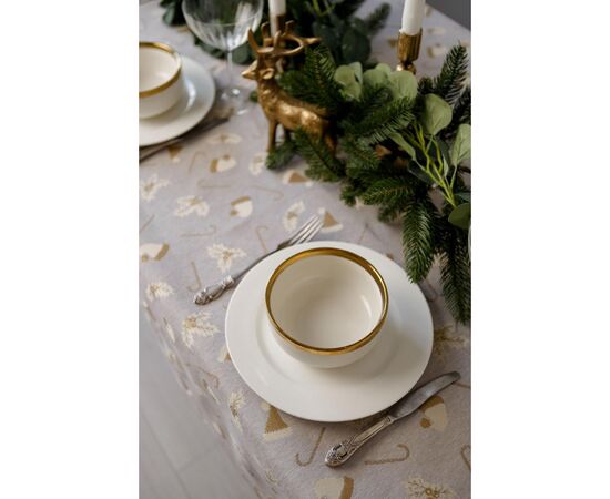 Скатерть Прованс Шапочки на бежевом 136х220 см (036560), изображение 2 Скатерть Прованс Шапочки на бежевом 136х220 см (036560), изображение 2