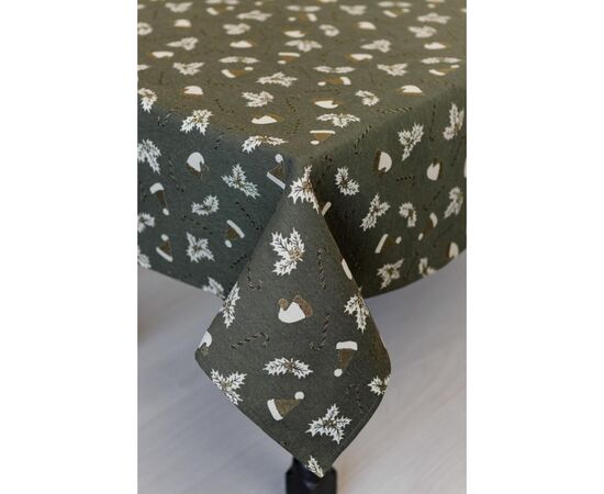 Скатерть Прованс Шапочки на зеленом 136х220 см (036862), изображение 3 Скатерть Прованс Шапочки на зеленом 136х220 см (036862), изображение 3